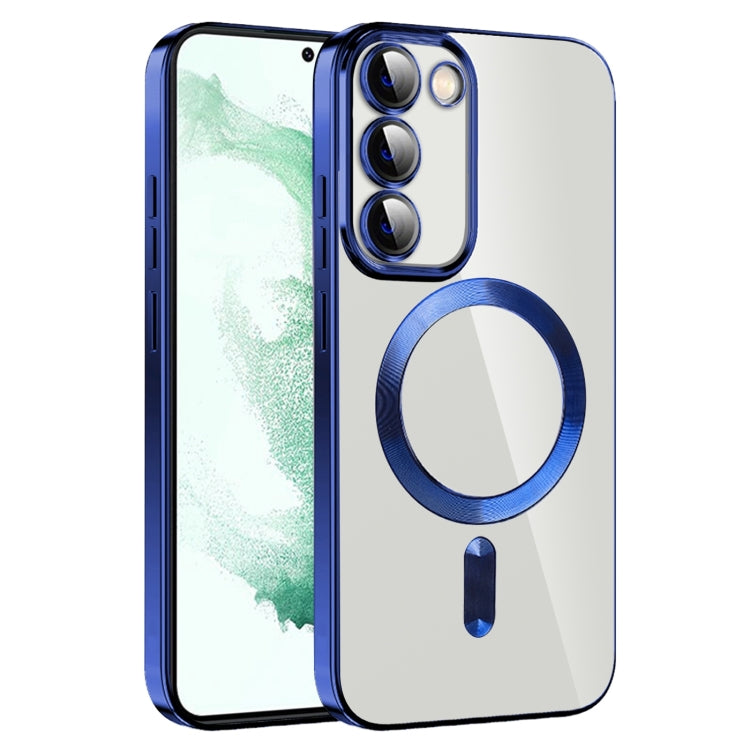 For Samsung Galaxy S22+ 5G CD Texture Plating TPU MagSafe Phone Case with Lens Film(Royal Blue) - free shipping - PMC TechLife - Order now!
