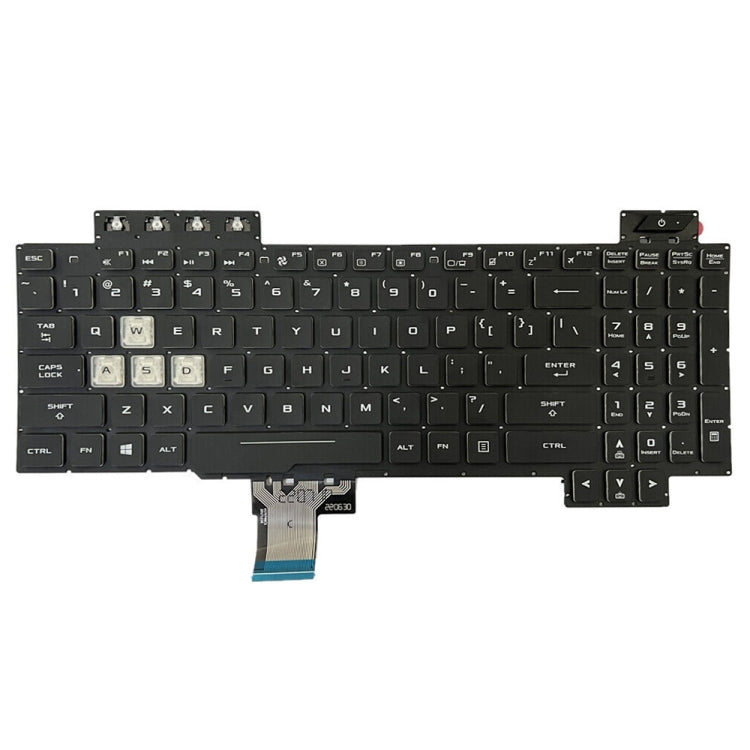 For Asus Gaming FX505D FX505DY FX505DD US Version Backlight Laptop Keyboard(Black) - Asus Spare Parts by PMC TechLife | Online Shopping South Africa | PMC TechLife