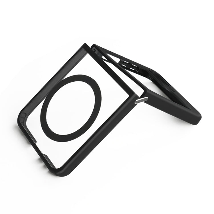 For Samsung Galaxy Z Flip5 MagSafe Frosted TPU + Transparent PC Phone Case(Black) - Galaxy Z Flip5 Cases by PMC TechLife | Online Shopping South Africa | PMC TechLife