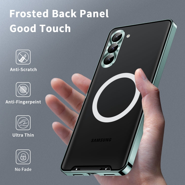 For Samsung Galaxy S23 FE 5G MagSafe Magnetic Frosted Metal Phone Case(Green) - Galaxy S23 FE 5G Cases by PMC TechLife | Online Shopping South Africa | PMC TechLife