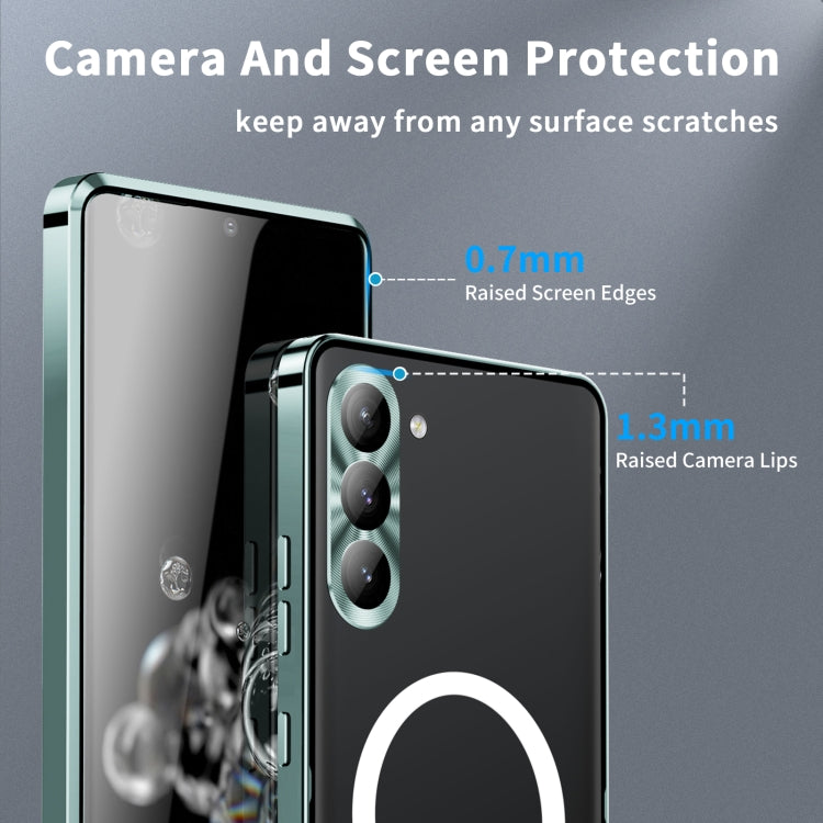 For Samsung Galaxy S23 FE 5G MagSafe Magnetic Frosted Metal Phone Case(Green) - Galaxy S23 FE 5G Cases by PMC TechLife | Online Shopping South Africa | PMC TechLife