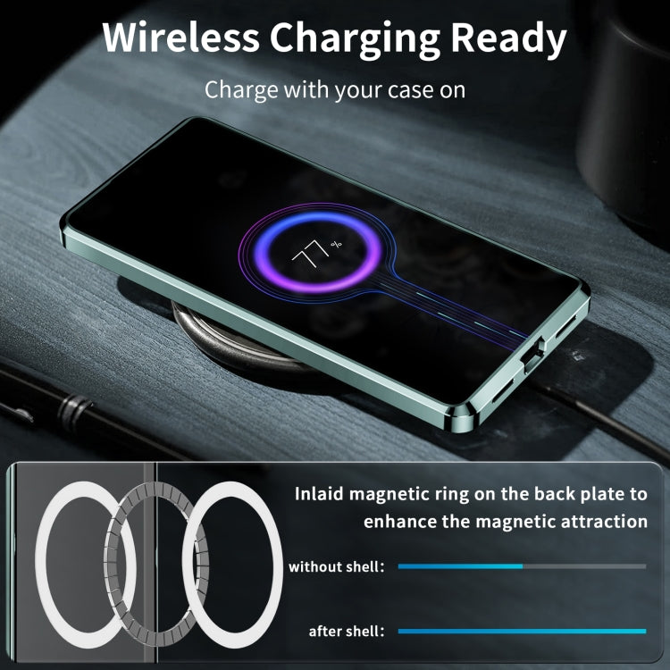 For Samsung Galaxy S24 5G MagSafe Magnetic Frosted Metal Phone Case(Green) - Galaxy S24 5G Cases by PMC TechLife | Online Shopping South Africa | PMC TechLife