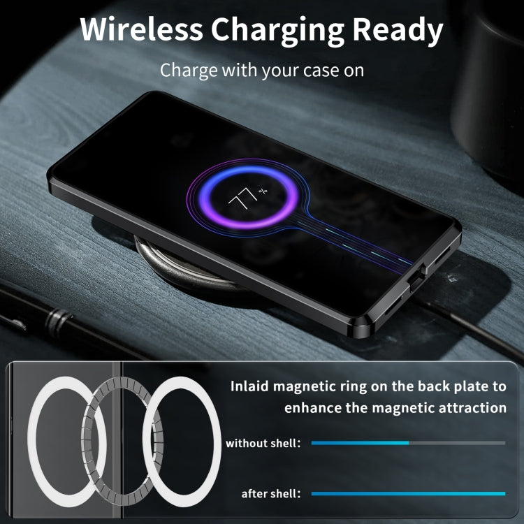 For Samsung Galaxy S24+ 5G MagSafe Magnetic Frosted Metal Phone Case(Black) - Galaxy S24+ 5G Cases by PMC TechLife | Online Shopping South Africa | PMC TechLife