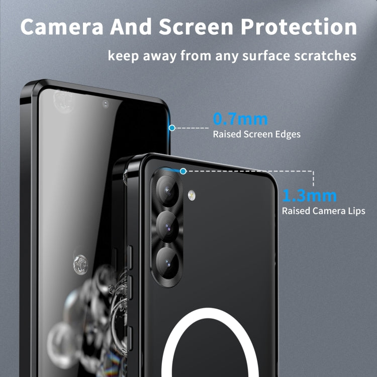 For Samsung Galaxy S24+ 5G MagSafe Magnetic Frosted Metal Phone Case(Black) - Galaxy S24+ 5G Cases by PMC TechLife | Online Shopping South Africa | PMC TechLife