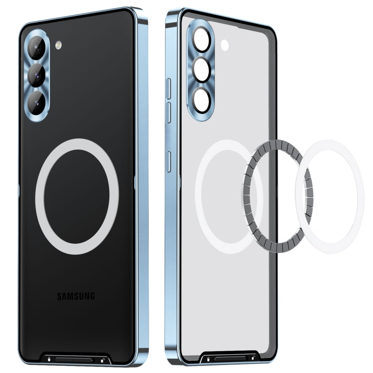 For Samsung Galaxy S24+ 5G MagSafe Magnetic Frosted Metal Phone Case(Blue) - Galaxy S24+ 5G Cases by PMC TechLife | Online Shopping South Africa | PMC TechLife | Buy Now Pay Later Mobicred