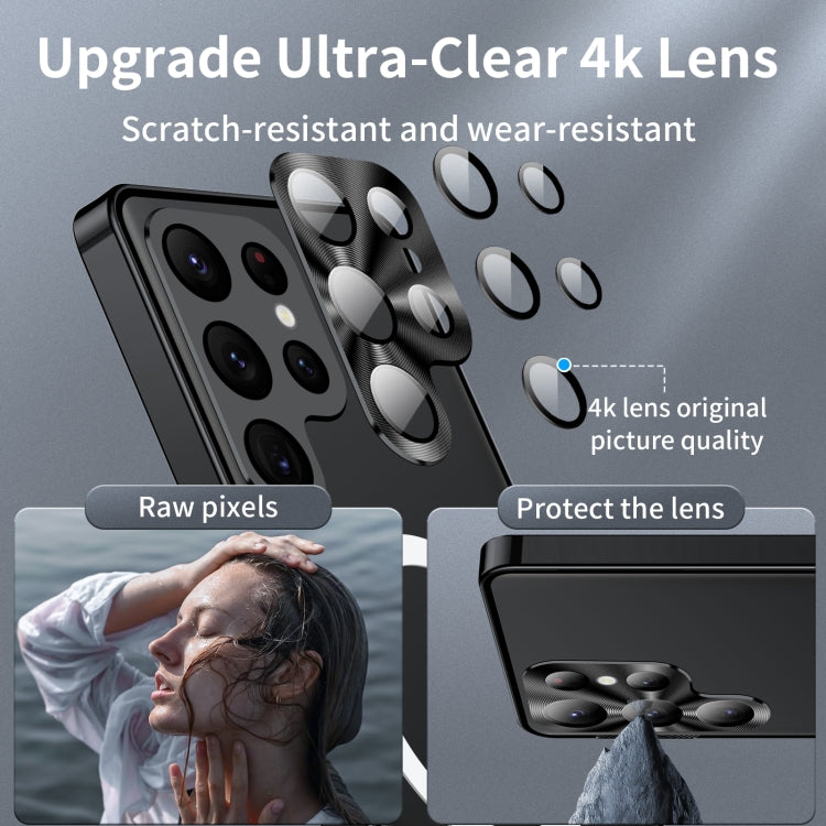 For Samsung Galaxy S24 Ultra 5G MagSafe Magnetic Frosted Metal Phone Case(Black) - Galaxy S24 Ultra 5G Cases by PMC TechLife | Online Shopping South Africa | PMC TechLife