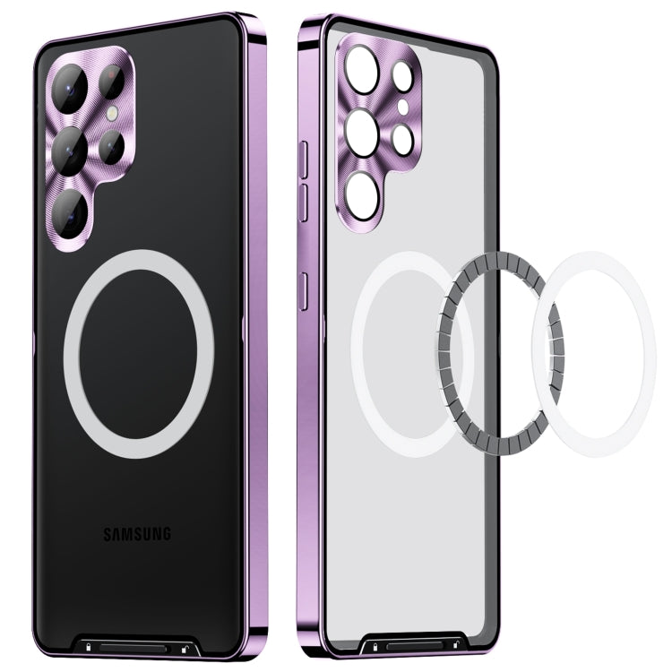 For Samsung Galaxy S24 Ultra 5G MagSafe Magnetic Frosted Metal Phone Case(Purple) - Galaxy S24 Ultra 5G Cases by PMC TechLife | Online Shopping South Africa | PMC TechLife