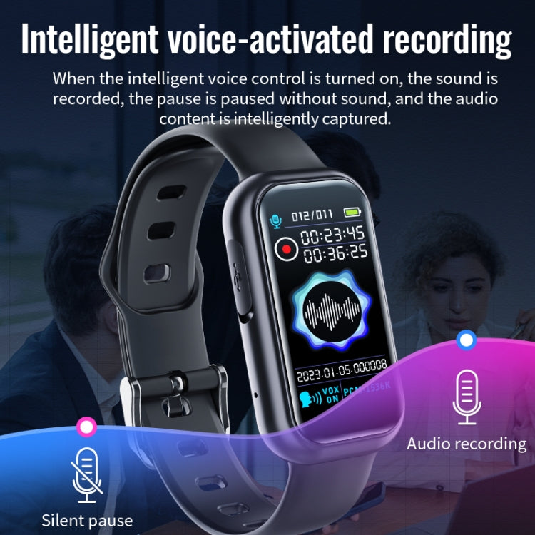 JNN S16 Smart HD Noise Reduction Bluetooth MP3 Voice Control Recording Bracelet, Memory:8GB - Smart Wristbands by JNN | Online Shopping South Africa | PMC TechLife | Buy Now Pay Later Mobicred