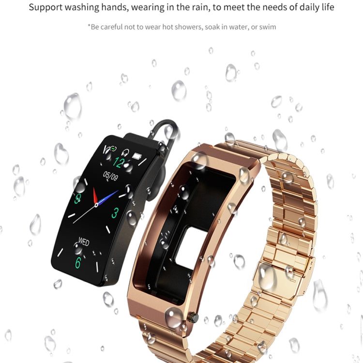 K13S 1.14 inch TFT Screen Slub Steel Strap Smart Calling Bracelet Supports Sleep Management/Blood Oxygen Monitoring(Rose Gold) - free shipping - PMC TechLife - Order now!