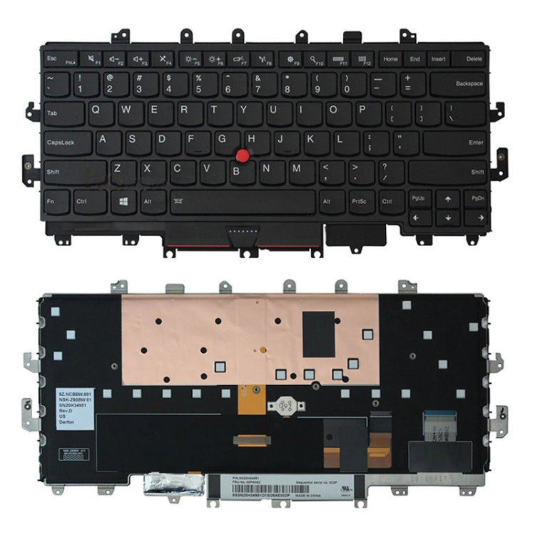 For Lenovo IBM ThinkPad X1 / Yoga X1C 4th US Version Backlight Laptop Keyboard - Lenovo Spare Parts by PMC TechLife | Online Shopping South Africa | PMC TechLife