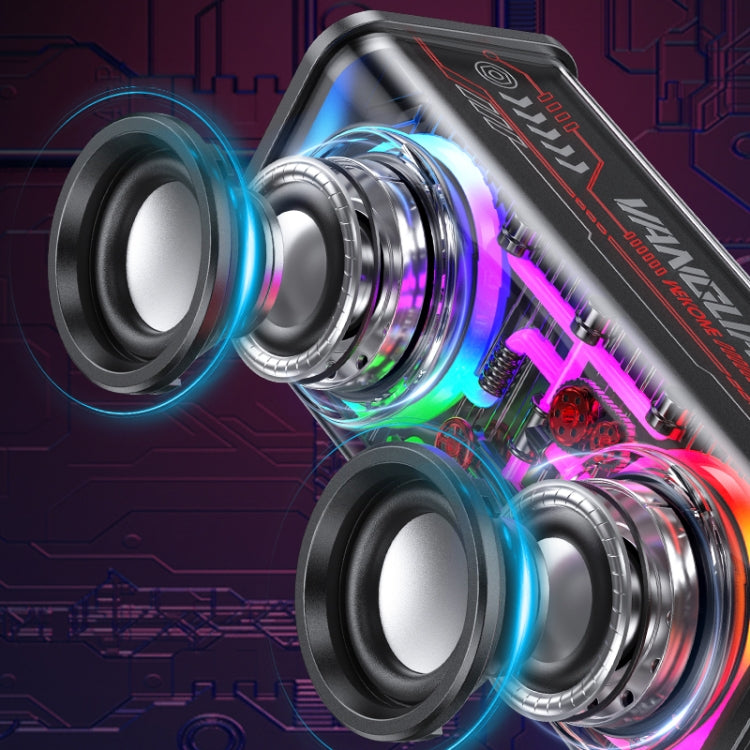 WK D45 10W Dual Speaker Transparent Mecha Bluetooth Speaker(White) - free shipping - PMC TechLife - Order now!