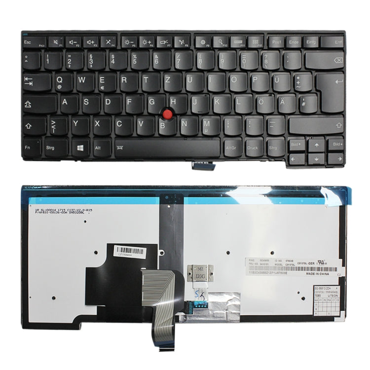 For Lenovo ThinkPad T440 T440P T440S German Version White Back Backlight Laptop Keyboard - Lenovo Spare Parts by PMC TechLife | Online Shopping South Africa | PMC TechLife | Buy Now Pay Later Mobicred