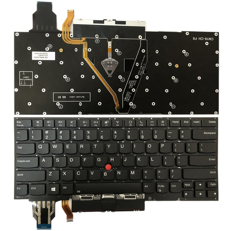 For Lenovo ThinkPad X1 Yoga 5th Gen 20UB US Version Backlight Laptop Keyboard with Touchpad Button(Black) - Lenovo Spare Parts by PMC TechLife | Online Shopping South Africa | PMC TechLife
