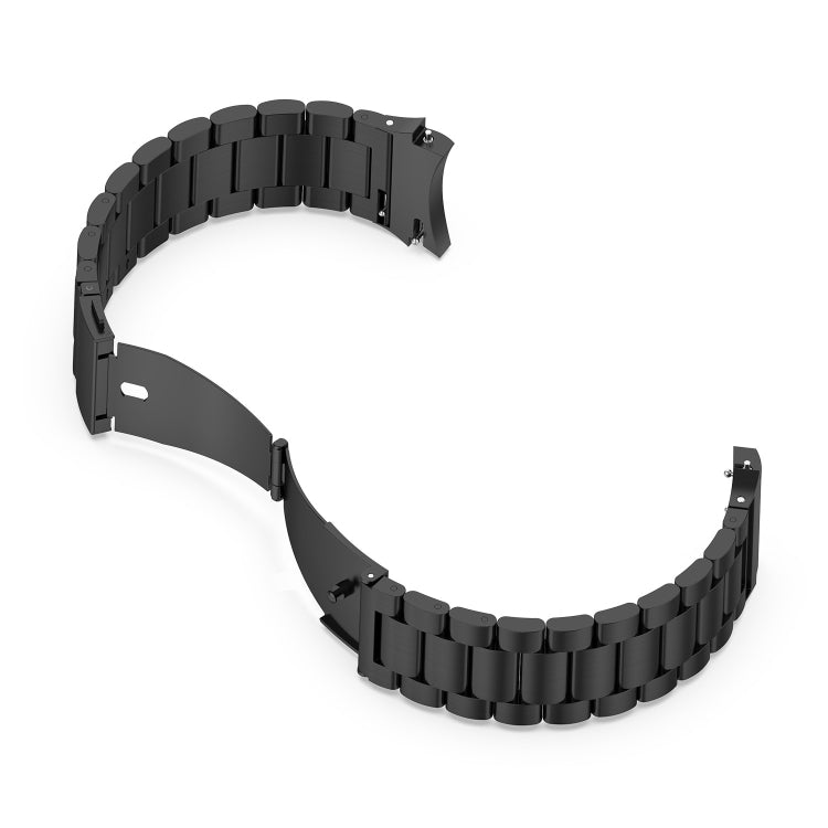 For Samsung Galaxy Watch 6 / 6 Classic Three Bead Stainless Steel Watch Band(Black) - free shipping - PMC TechLife - Order now!