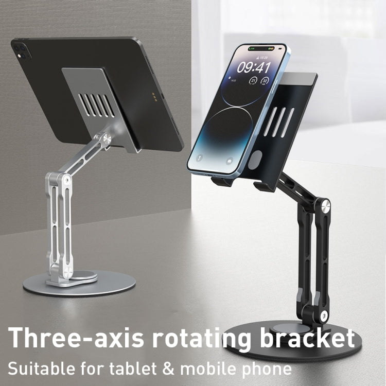 R-JUST HZ40 Mechanical Lift Tablet Desktop Stand(Black) - Desktop Holder by R-JUST | Online Shopping South Africa | PMC TechLife | Buy Now Pay Later Mobicred