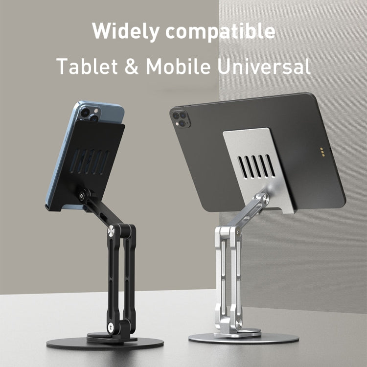 R-JUST HZ40 Mechanical Lift Tablet Desktop Stand(Silver) - Desktop Holder by R-JUST | Online Shopping South Africa | PMC TechLife | Buy Now Pay Later Mobicred