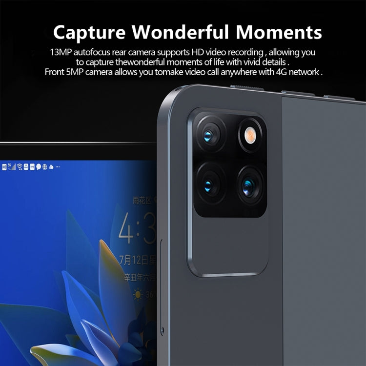 BDF P40 4G LTE Tablet PC 10.1 inch, 8GB+128GB, Android 11 MTK6755 Octa Core, Support Dual SIM, EU Plug(Grey) - free shipping - PMC TechLife - Order now!