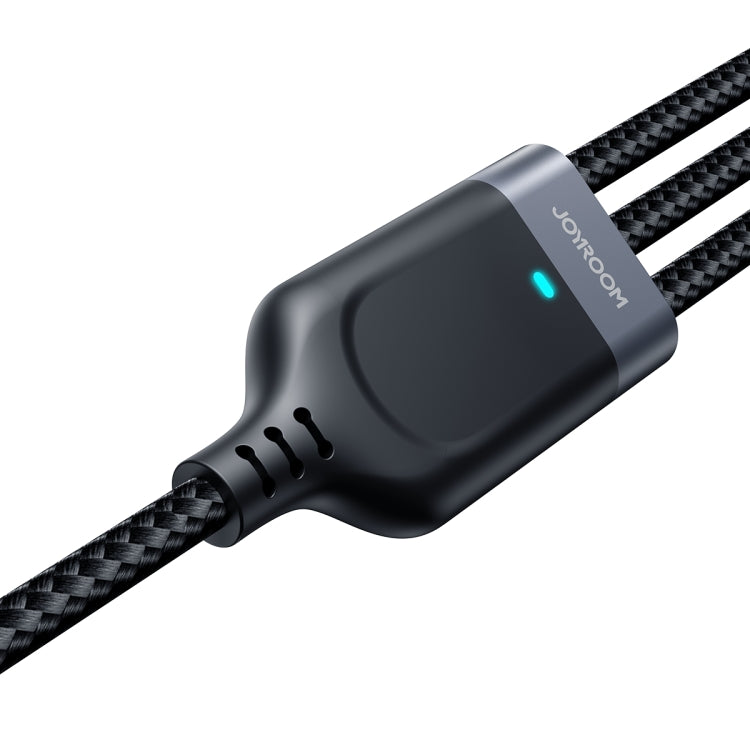 JOYROOM A18 3.5A USB to 8 Pin+USB-C/Type-C+Micro USB 3 in 1 Data Cable, Length:1.2m(Black) - free shipping - PMC TechLife - Order now!