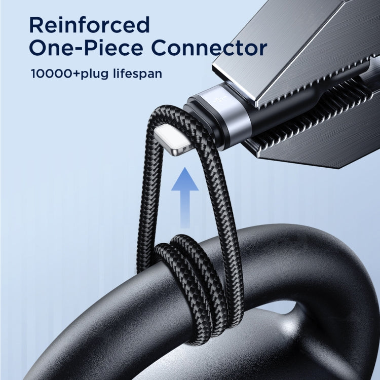 JOYROOM A18 3.5A USB to 8 Pin+USB-C/Type-C+Micro USB 3 in 1 Data Cable, Length:1.2m(Black) - free shipping - PMC TechLife - Order now!