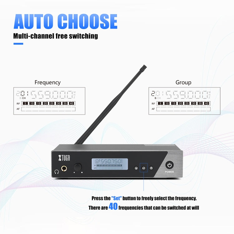 XTUGA  IEM1100 Professional Wireless In Ear Monitor System 1 BodyPacks(UK Plug) - free shipping - PMC TechLife - Order now!