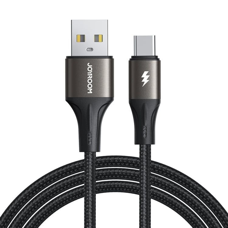 JOYROOM SA25-AC3 3A USB to USB-C/Type-C Fast Charge Data Cable, Length:2m(Black) - USB-C & Type-C Cable by JOYROOM | Online Shopping South Africa | PMC TechLife