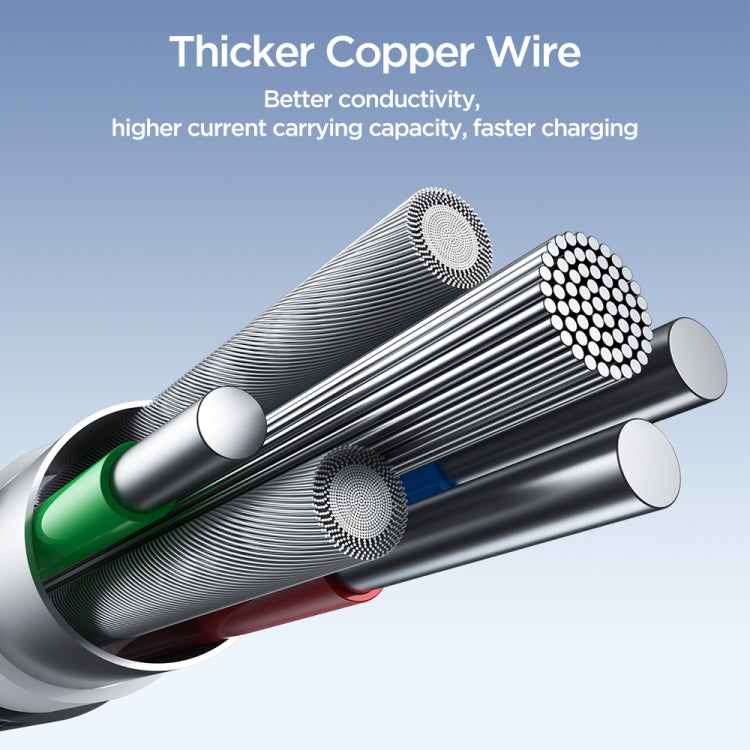 JOYROOM SA25-AC3 3A USB to USB-C/Type-C Fast Charge Data Cable, Length:2m(Black) - USB-C & Type-C Cable by JOYROOM | Online Shopping South Africa | PMC TechLife