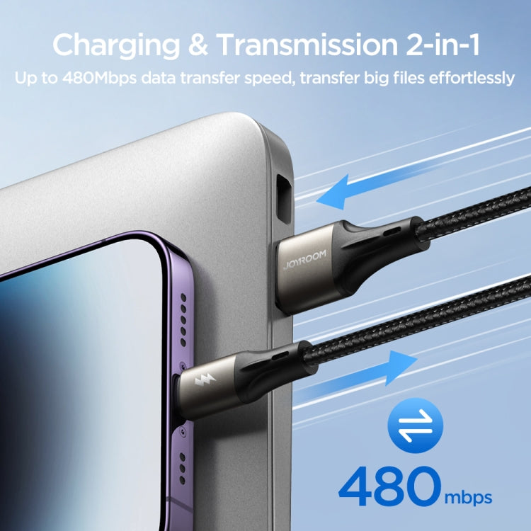 JOYROOM SA25-CL3 30W USB-C/Type-C to 8 Pin Fast Charge Data Cable, Length:2m(Black) - 2 in 1 Cable by JOYROOM | Online Shopping South Africa | PMC TechLife | Buy Now Pay Later Mobicred