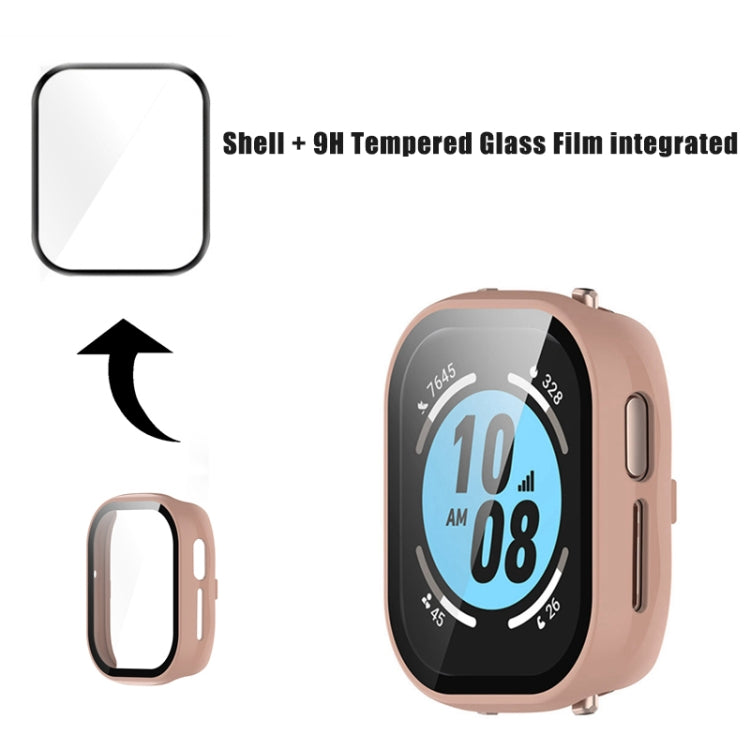 For Honor Watch 4 PC + 9H Tempered Glass Integrated Watch Case(Pink) - Watch Cases by PMC TechLife | Online Shopping South Africa | PMC TechLife | Buy Now Pay Later Mobicred