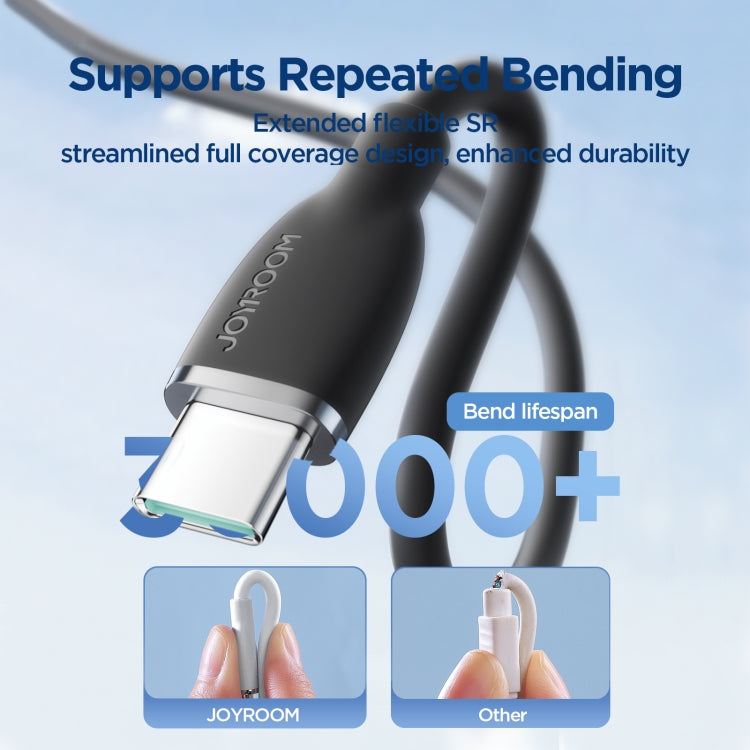 JOYROOM SA29-AC3 3A USB to USB-C/Type-C Liquid Silicone Fast Charging Data Cable, Length: 1.2m(Black) - USB-C & Type-C Cable by JOYROOM | Online Shopping South Africa | PMC TechLife