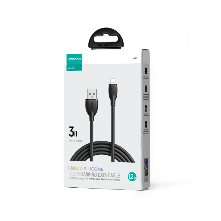 JOYROOM SA29-AC3 3A USB to USB-C/Type-C Liquid Silicone Fast Charging Data Cable, Length: 1.2m(Black) - USB-C & Type-C Cable by JOYROOM | Online Shopping South Africa | PMC TechLife