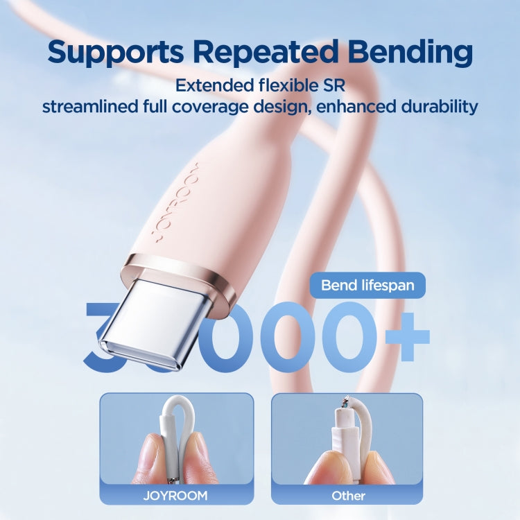 JOYROOM SA29-AC3 3A USB to USB-C/Type-C Liquid Silicone Fast Charging Data Cable, Length: 1.2m(Pink) - USB-C & Type-C Cable by JOYROOM | Online Shopping South Africa | PMC TechLife