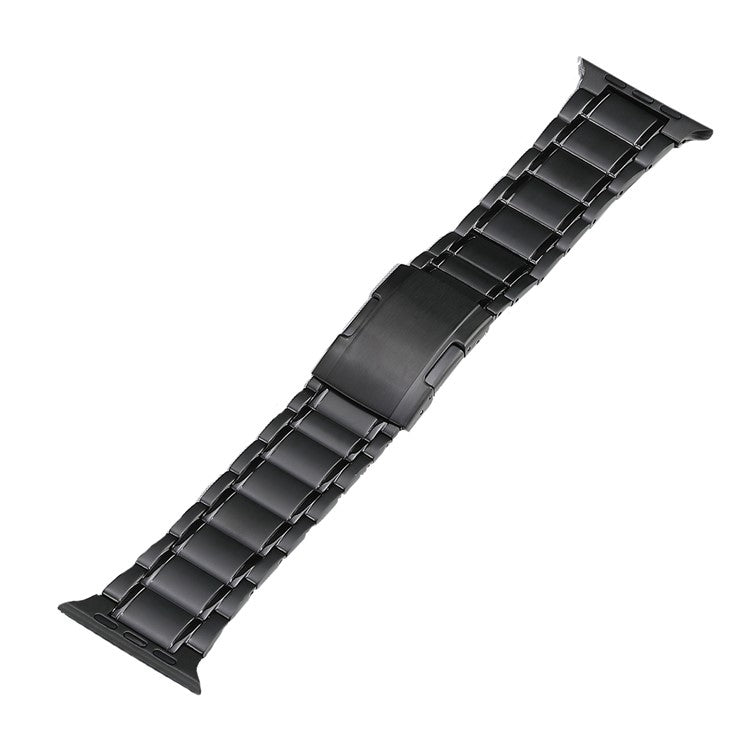 For Apple Watch SE 2023 44mm Five Beads Turtle Buckle Titanium Steel Watch Band(Black) - Watch Bands by PMC TechLife | Online Shopping South Africa | PMC TechLife