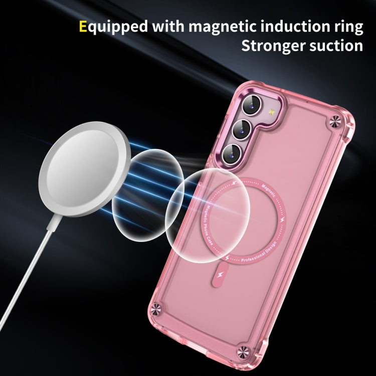 For Samsung Galaxy S23+ 5G Skin Feel TPU + PC MagSafe Magnetic Phone Case(Transparent Pink) - free shipping - PMC TechLife - Order now!