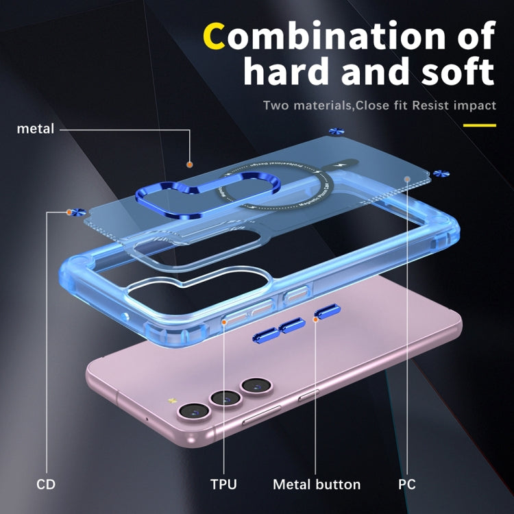 For Samsung Galaxy S23+ 5G Skin Feel TPU + PC MagSafe Magnetic Phone Case(Transparent Blue) - Galaxy S23+ 5G Cases by PMC TechLife | Online Shopping South Africa | PMC TechLife