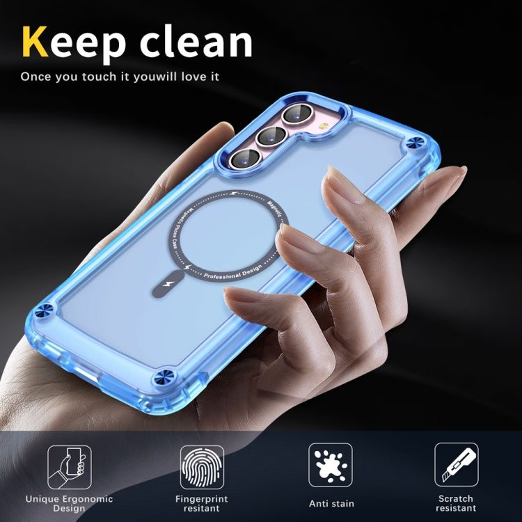 For Samsung Galaxy S23+ 5G Skin Feel TPU + PC MagSafe Magnetic Phone Case(Transparent Blue) - Galaxy S23+ 5G Cases by PMC TechLife | Online Shopping South Africa | PMC TechLife