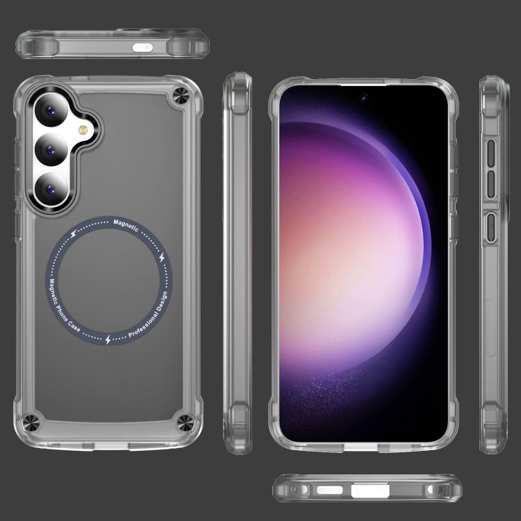 For Samsung Galaxy S24+ 5G Skin Feel TPU + PC MagSafe Magnetic Phone Case(Transparent Black) - free shipping - PMC TechLife - Order now!