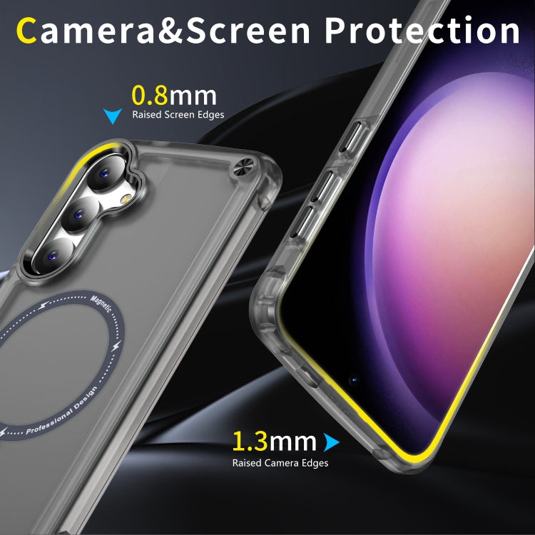 For Samsung Galaxy S24+ 5G Skin Feel TPU + PC MagSafe Magnetic Phone Case(Transparent Black) - free shipping - PMC TechLife - Order now!
