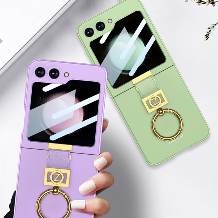 For Samsung Galaxy Z Flip5 GKK Ultra-thin Z Ring Holder PC Phone Case(Purple) - Galaxy Z Flip5 Cases by GKK | Online Shopping South Africa | PMC TechLife | Buy Now Pay Later Mobicred