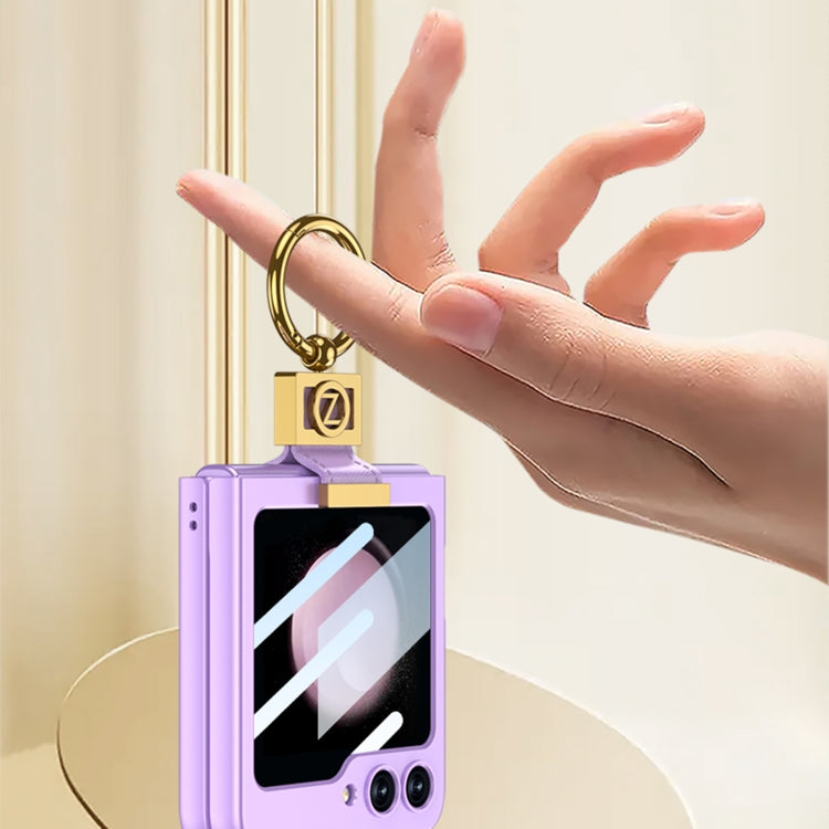 For Samsung Galaxy Z Flip5 GKK Ultra-thin Z Ring Holder PC Phone Case(Purple) - Galaxy Z Flip5 Cases by GKK | Online Shopping South Africa | PMC TechLife | Buy Now Pay Later Mobicred