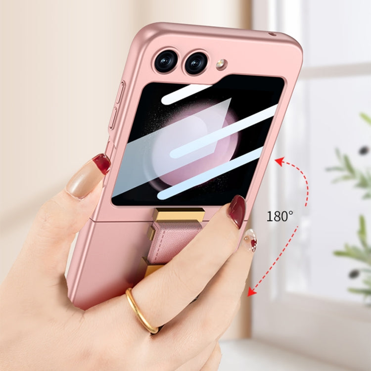 For Samsung Galaxy Z Flip5 GKK Ultra-thin Z Ring Holder PC Phone Case(Pink) - Galaxy Z Flip5 Cases by GKK | Online Shopping South Africa | PMC TechLife | Buy Now Pay Later Mobicred