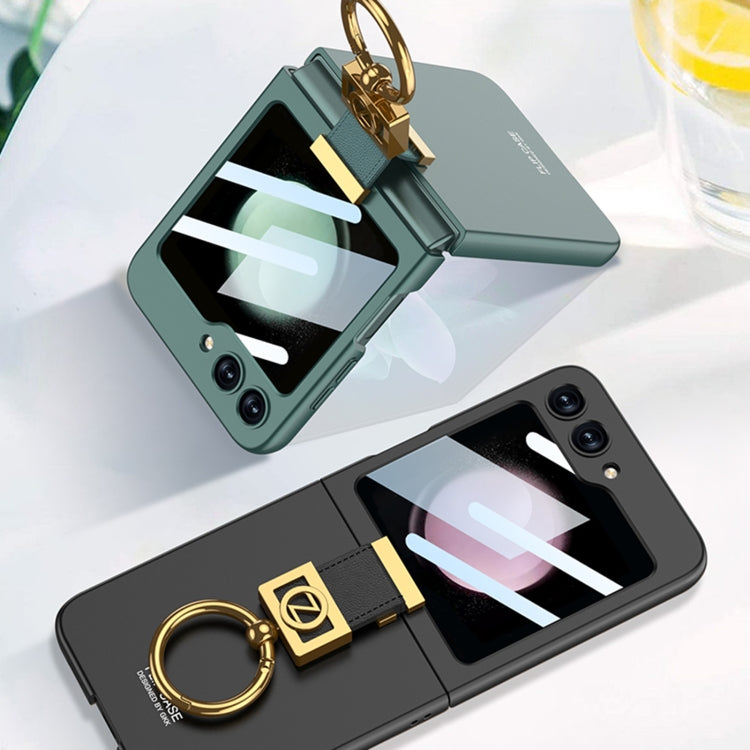 For Samsung Galaxy Z Flip5 GKK Ultra-thin Z Ring Holder PC Phone Case(Green) - free shipping - PMC TechLife - Order now!