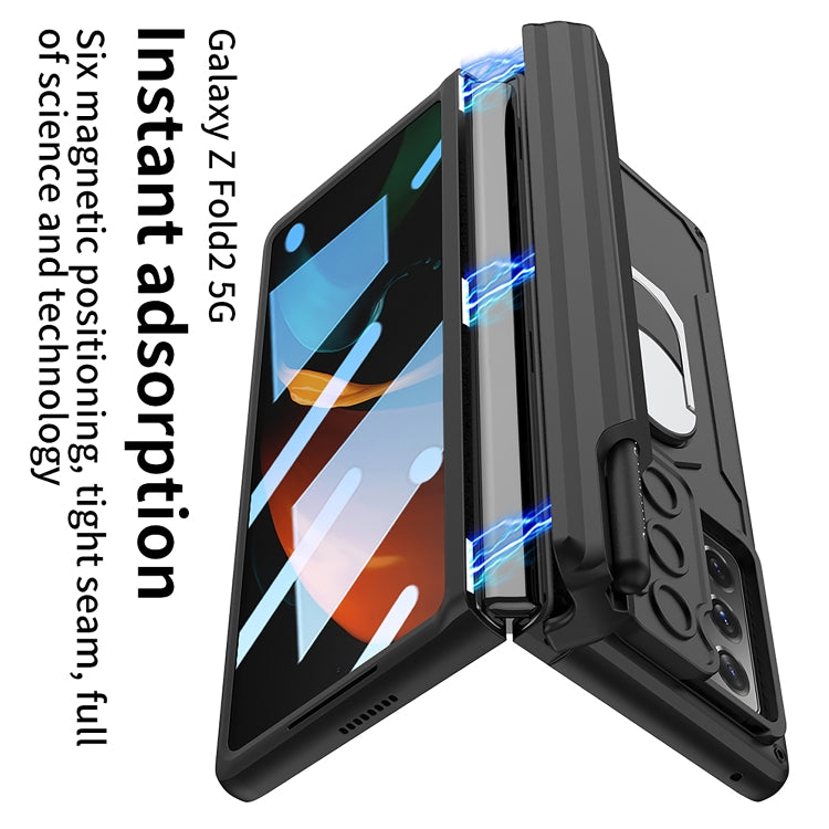 For Samsung Galaxy Z Fold2 GKK Integrated Folding Armored Shell PC Phone Case with Pen Box(Green) - free shipping - PMC TechLife - Order now!