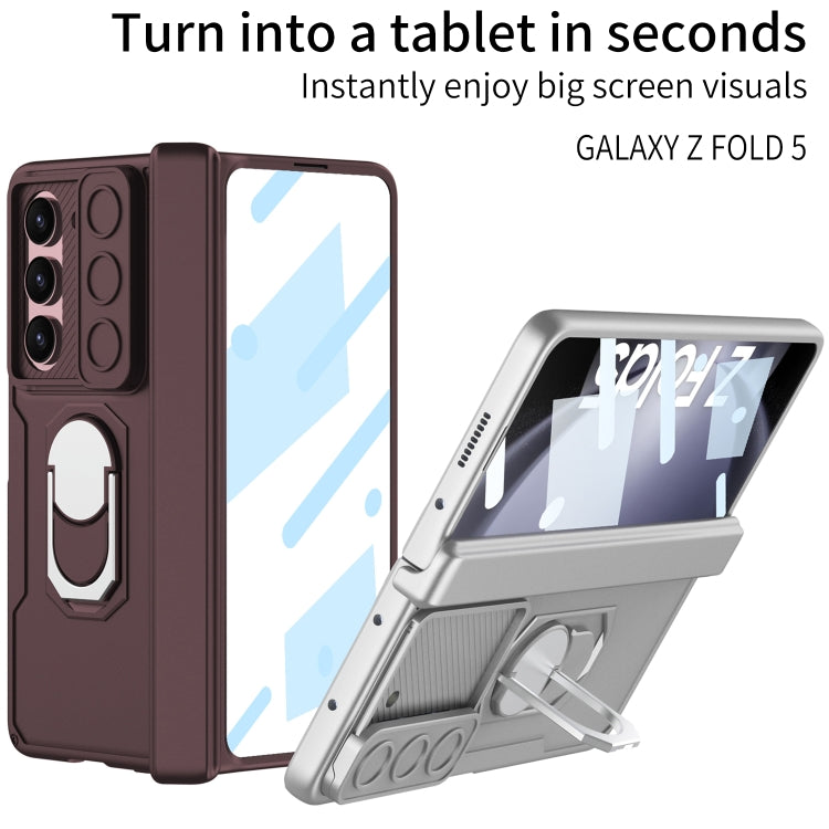For Samsung Galaxy Z Fold5 GKK Integrated Folding Armored Shell PC Phone Case(Silver) - free shipping - PMC TechLife - Order now!