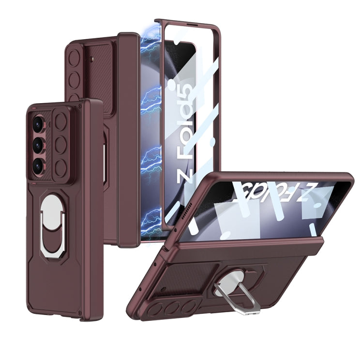 For Samsung Galaxy Z Fold5 GKK Integrated Folding Armored Shell PC Phone Case(Wine Red) - free shipping - PMC TechLife - Order now!