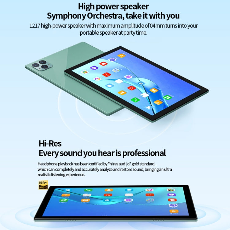 BDF P50 4G LTE Tablet PC 10.1 inch, 8GB+128GB, Android 11 MTK6755 Octa Core, Support Dual SIM, EU Plug(Green) - free shipping - PMC TechLife - Order now!