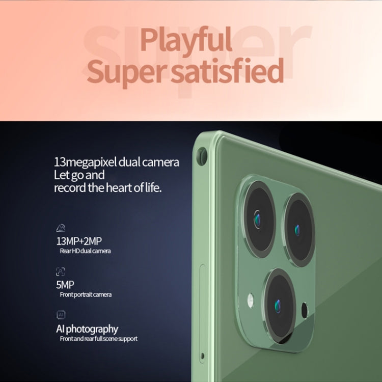 BDF P50 4G LTE Tablet PC 10.1 inch, 8GB+128GB, Android 11 MTK6755 Octa Core, Support Dual SIM, EU Plug(Green) - free shipping - PMC TechLife - Order now!