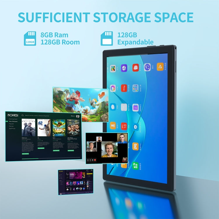 BDF P70 4G LTE Tablet PC 10.1 inch, 8GB+128GB, Android 11 MTK6755 Octa Core, Support Dual SIM, EU Plug(Silver) - free shipping - PMC TechLife - Order now!