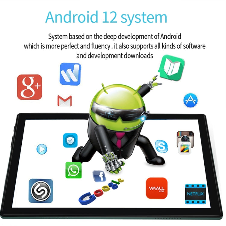 BDF P70 4G LTE Tablet PC 10.1 inch, 8GB+256GB, Android 12 MTK6762 Octa Core, Support Dual SIM, EU Plug(Silver) - free shipping - PMC TechLife - Order now!