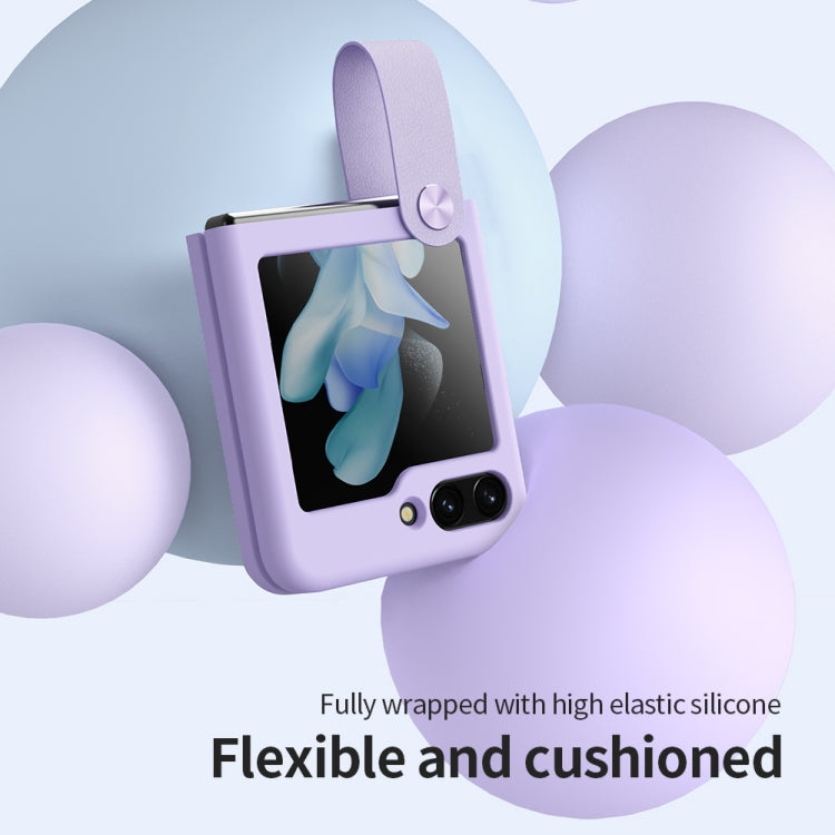 For Samsung Galaxy Z Flip5 NILLKIN Skin Feel Liquid Silicone Phone Case With Finger Strap(Green) - free shipping - PMC TechLife - Order now!
