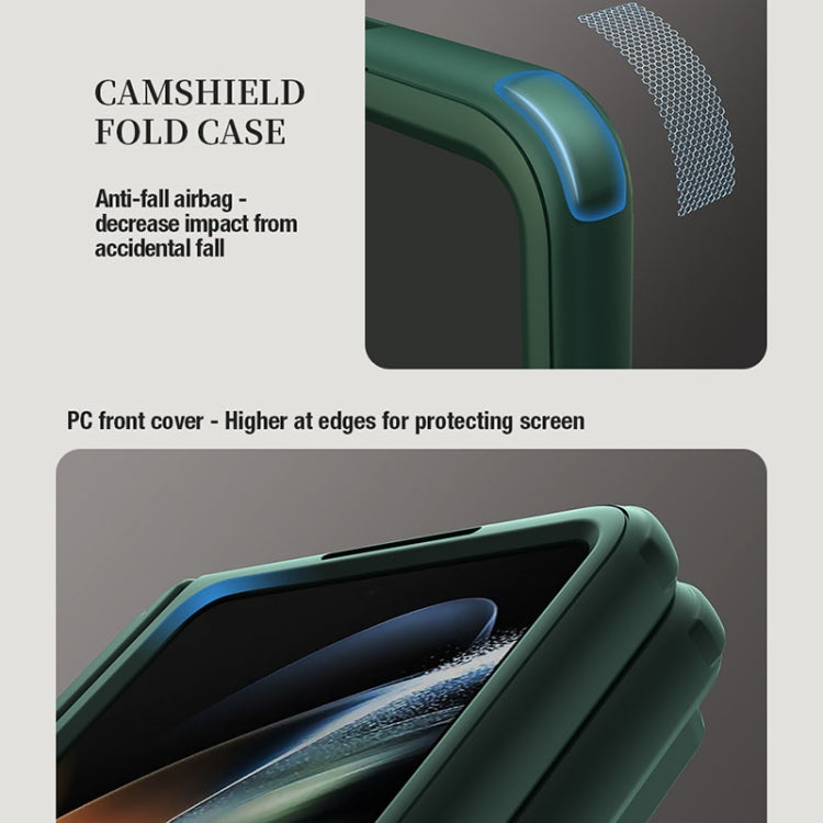 For Samsung Galaxy Z Fold5 NILLKIN Black Mirror Series Camshield PC Phone Case with Pen Slot(Green) - free shipping - PMC TechLife - Order now!